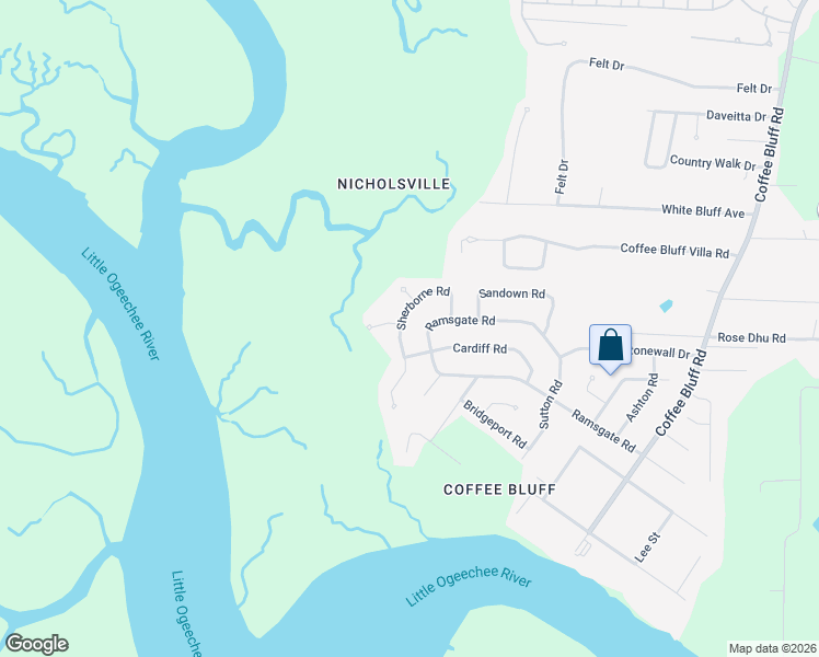 map of restaurants, bars, coffee shops, grocery stores, and more near 13 Sherborne Road in Savannah