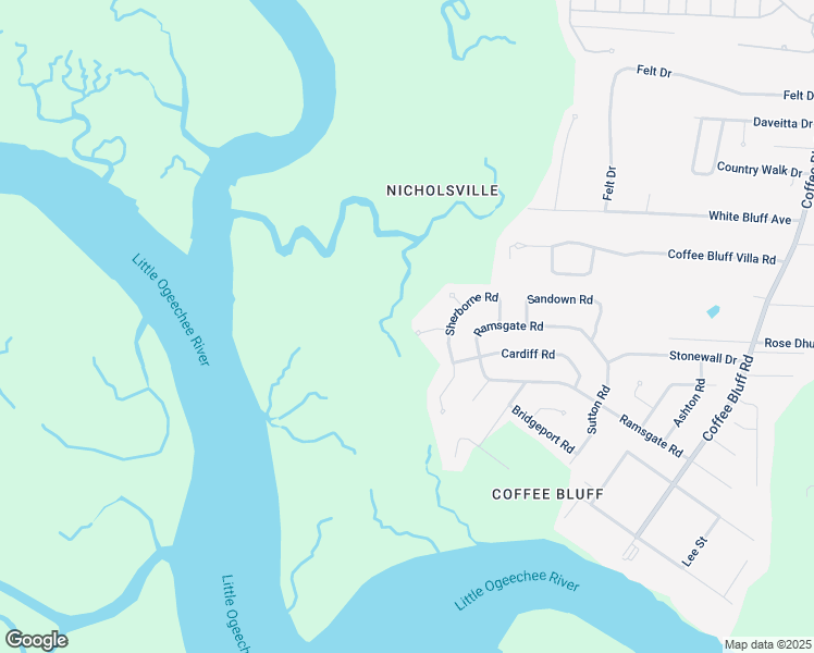 map of restaurants, bars, coffee shops, grocery stores, and more near 7 Sherborne Lane in Savannah