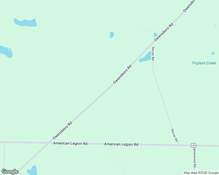 map of restaurants, bars, coffee shops, grocery stores, and more near Owensboro Road in Rochelle