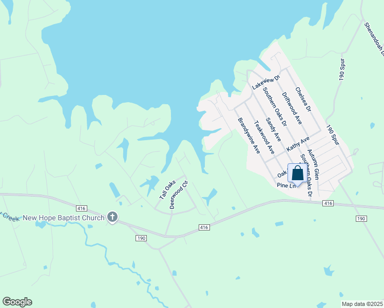 map of restaurants, bars, coffee shops, grocery stores, and more near 115 Deerwood Circle in Streetman