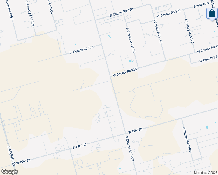 map of restaurants, bars, coffee shops, grocery stores, and more near 4104 South County Road 1200 in Midland
