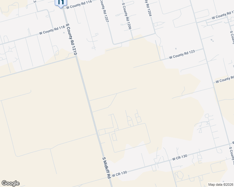 map of restaurants, bars, coffee shops, grocery stores, and more near 3061 West County Road 124 in Midland