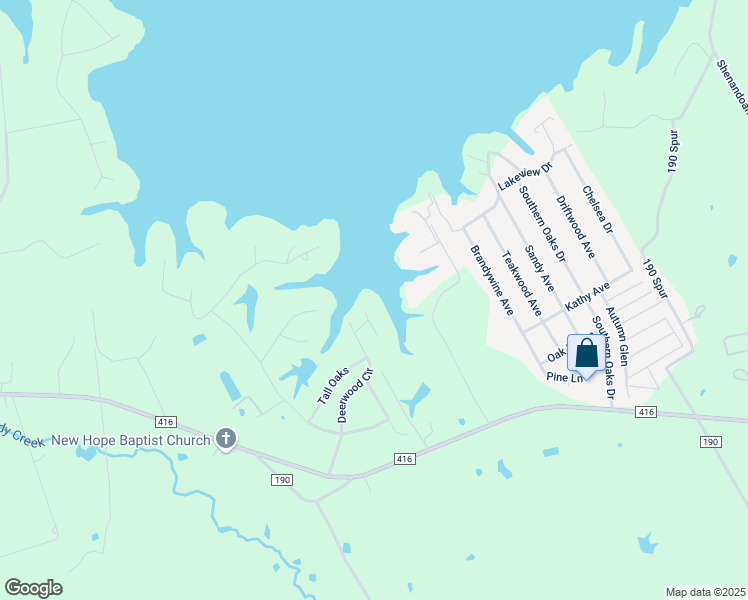 map of restaurants, bars, coffee shops, grocery stores, and more near 115 Deerwood Circle in Streetman