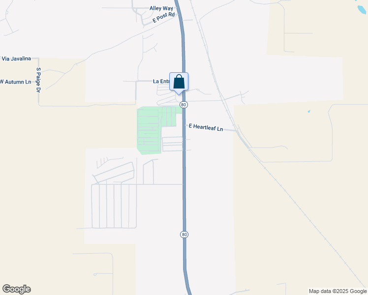 map of restaurants, bars, coffee shops, grocery stores, and more near Arizona 80 in Benson