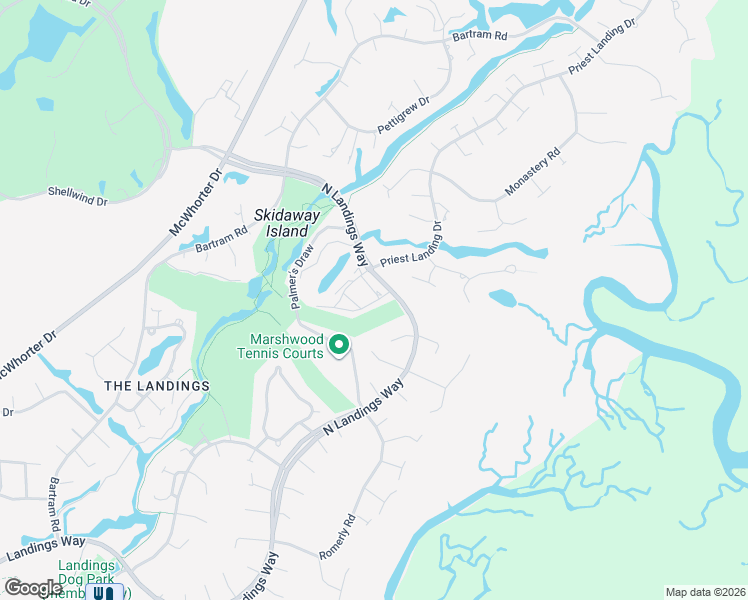 map of restaurants, bars, coffee shops, grocery stores, and more near 10 Dame Kathryn Drive in Savannah