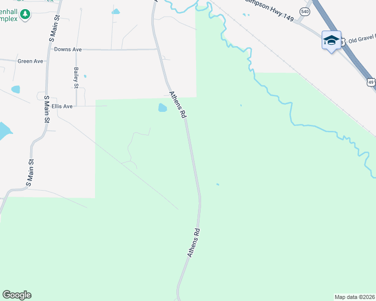 map of restaurants, bars, coffee shops, grocery stores, and more near 354 Athens Road in Mendenhall