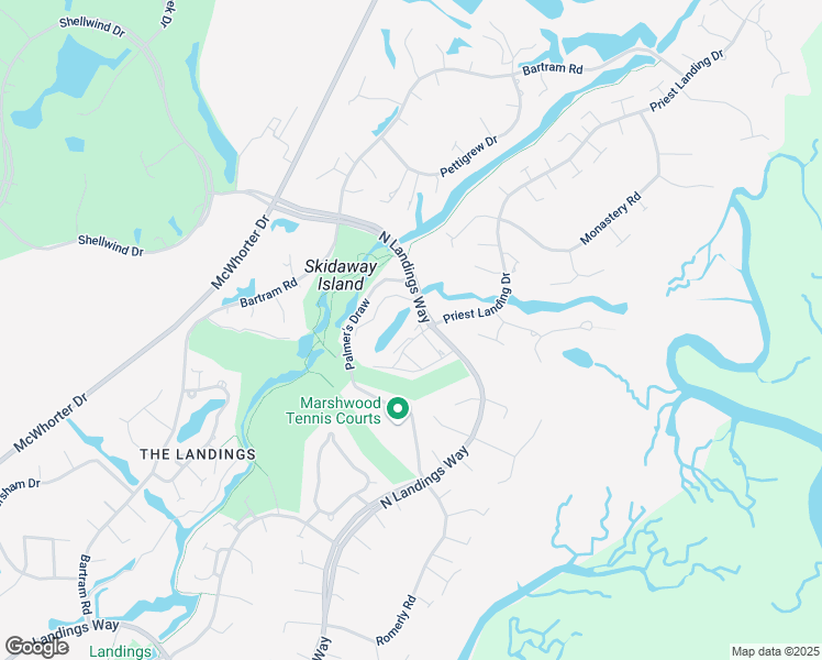map of restaurants, bars, coffee shops, grocery stores, and more near 61 Dame Kathryn Dr in Savannah