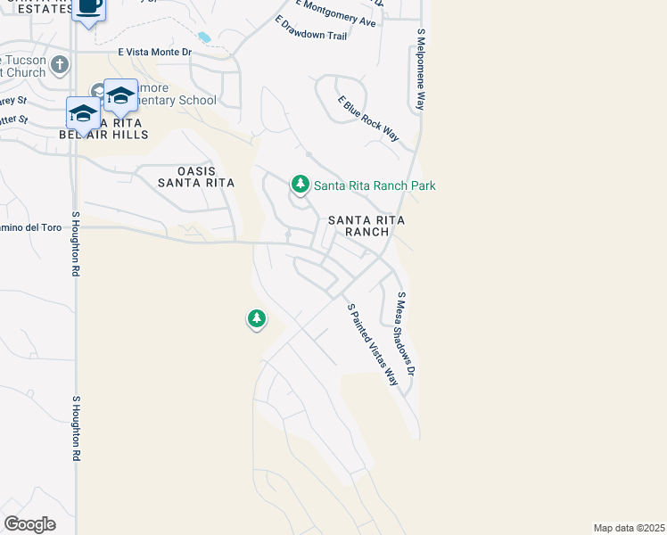 map of restaurants, bars, coffee shops, grocery stores, and more near 10899 East Scenic Veranda Drive in Vail