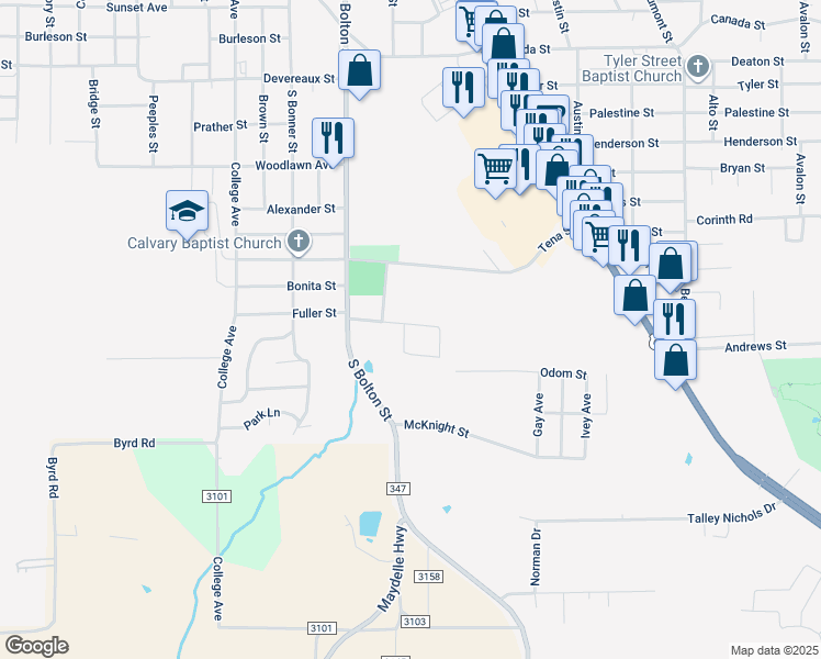 map of restaurants, bars, coffee shops, grocery stores, and more near 127 Sunnydale Street in Jacksonville