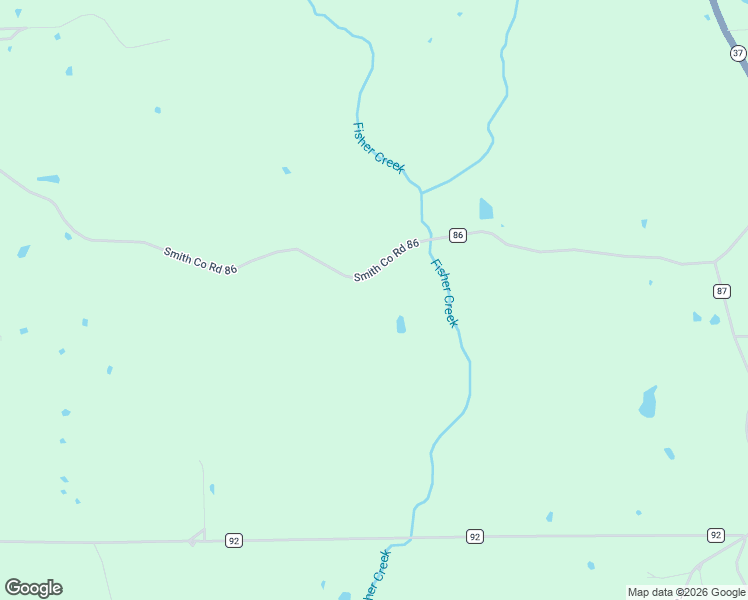 map of restaurants, bars, coffee shops, grocery stores, and more near Smith Co Road 86 in Mize