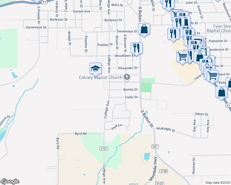 map of restaurants, bars, coffee shops, grocery stores, and more near 305 Bonita Street in Jacksonville