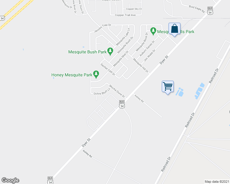 map of restaurants, bars, coffee shops, grocery stores, and more near 11698 Mocha Dune Drive in El Paso