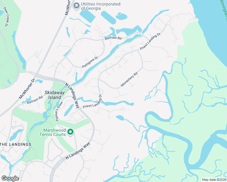 map of restaurants, bars, coffee shops, grocery stores, and more near 3 Wesley Crossing in Savannah