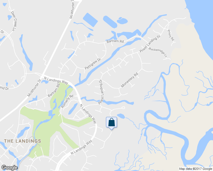 map of restaurants, bars, coffee shops, grocery stores, and more near 23 Monastery Road in Savannah