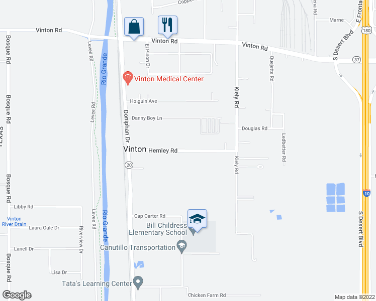 map of restaurants, bars, coffee shops, grocery stores, and more near 230 Hemley Road in Vinton