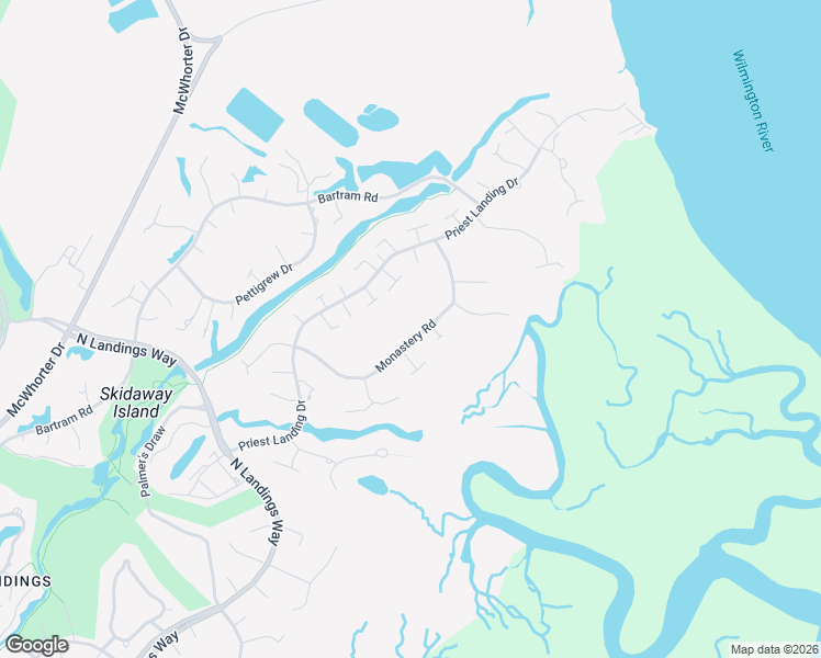 map of restaurants, bars, coffee shops, grocery stores, and more near 38 Monastery Road in Savannah