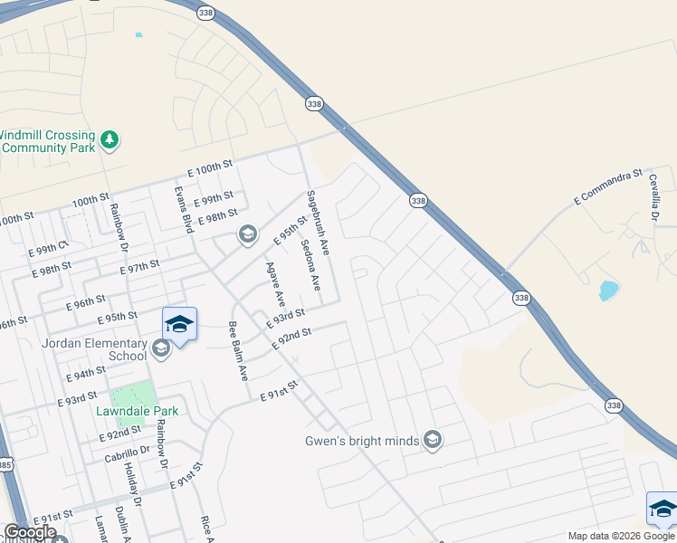 map of restaurants, bars, coffee shops, grocery stores, and more near 9316 Sagebrush Avenue in Odessa