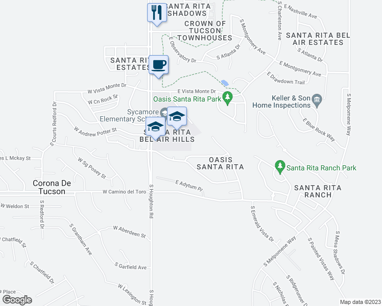 map of restaurants, bars, coffee shops, grocery stores, and more near 169 East Sycamore View Road in Vail