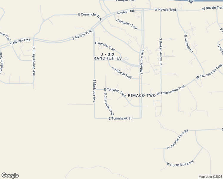 map of restaurants, bars, coffee shops, grocery stores, and more near 25220 East Tonopah Trail in Benson