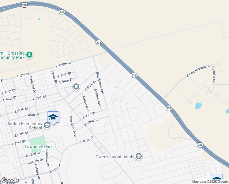 map of restaurants, bars, coffee shops, grocery stores, and more near 9316 Sagebrush Avenue in Odessa