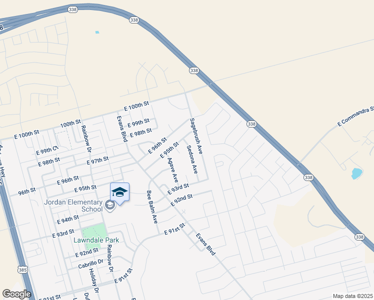 map of restaurants, bars, coffee shops, grocery stores, and more near 9413 Sedona Avenue in Odessa