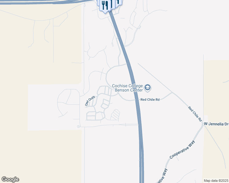 map of restaurants, bars, coffee shops, grocery stores, and more near 1030 Barrel Cactus Ridge in Benson