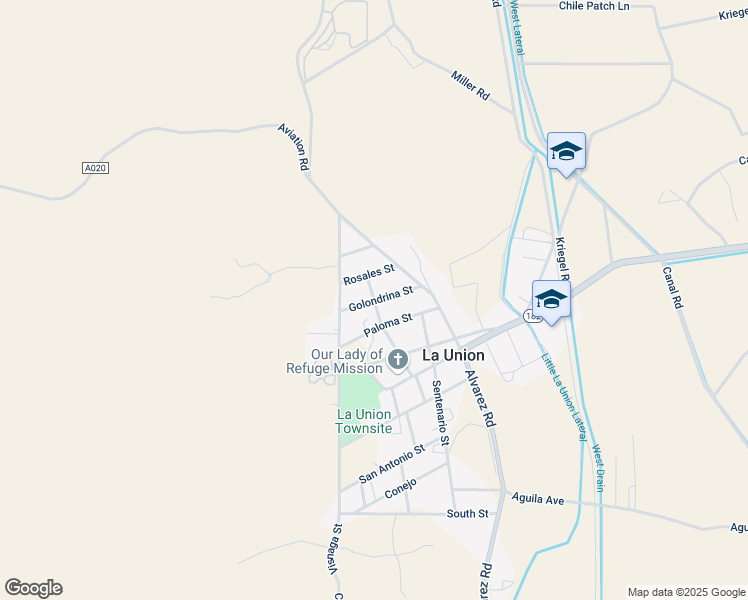 map of restaurants, bars, coffee shops, grocery stores, and more near 2900 Salome Hernandez Street in Anthony