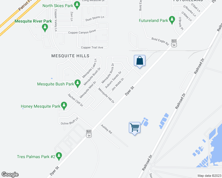 map of restaurants, bars, coffee shops, grocery stores, and more near 11845 Jim Webb Drive in El Paso