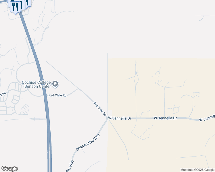 map of restaurants, bars, coffee shops, grocery stores, and more near South Quail Ridge in Benson