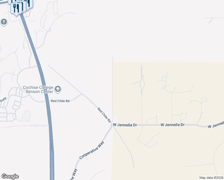 map of restaurants, bars, coffee shops, grocery stores, and more near 1035 South Quail Ridge in Benson