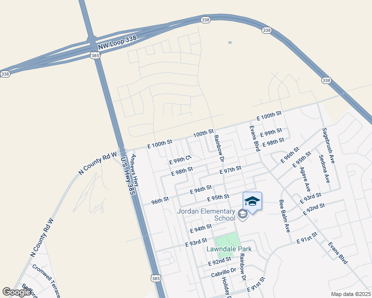 map of restaurants, bars, coffee shops, grocery stores, and more near 9909 Holiday Drive in Odessa