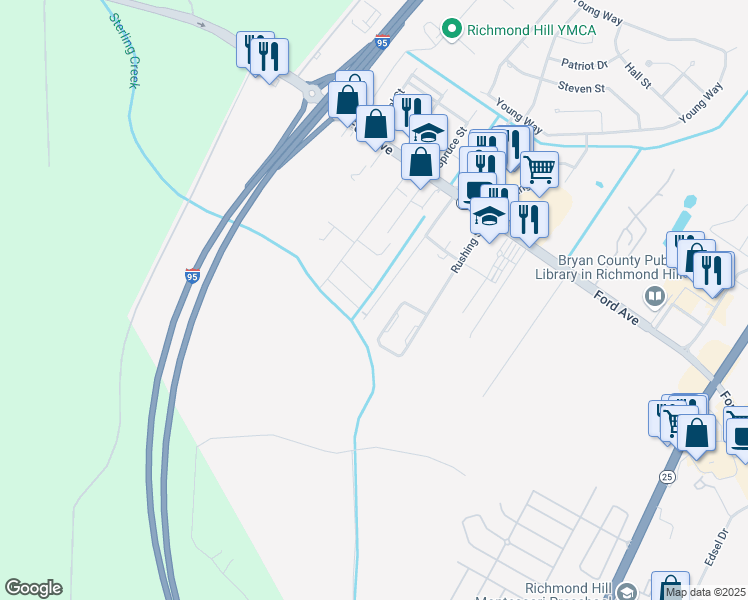 map of restaurants, bars, coffee shops, grocery stores, and more near 340 Carter Street in Richmond Hill