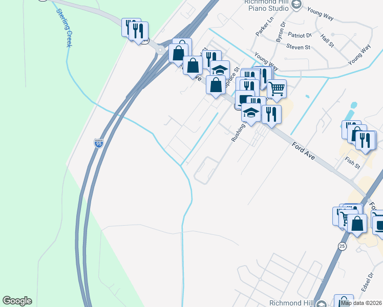 map of restaurants, bars, coffee shops, grocery stores, and more near 340 Carter Street in Richmond Hill