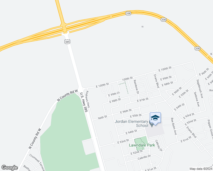 map of restaurants, bars, coffee shops, grocery stores, and more near 9918 Lamar Avenue in Odessa