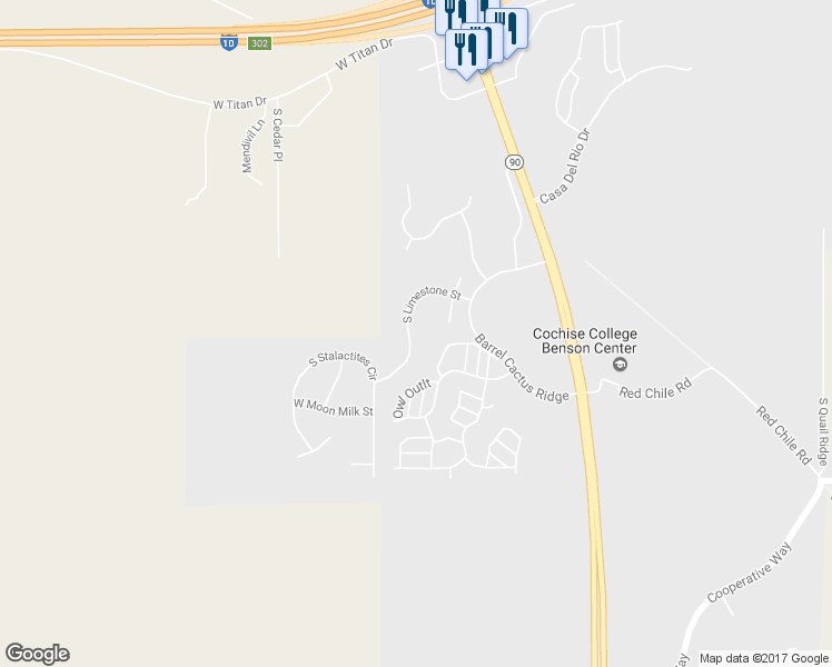 map of restaurants, bars, coffee shops, grocery stores, and more near 1031 South Limestone Street in Benson