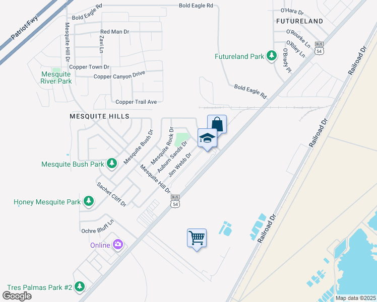 map of restaurants, bars, coffee shops, grocery stores, and more near 11925 Jim Webb Drive in El Paso