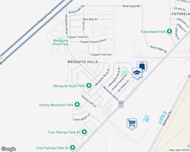 map of restaurants, bars, coffee shops, grocery stores, and more near 7157 Falling Leaf Circle in El Paso