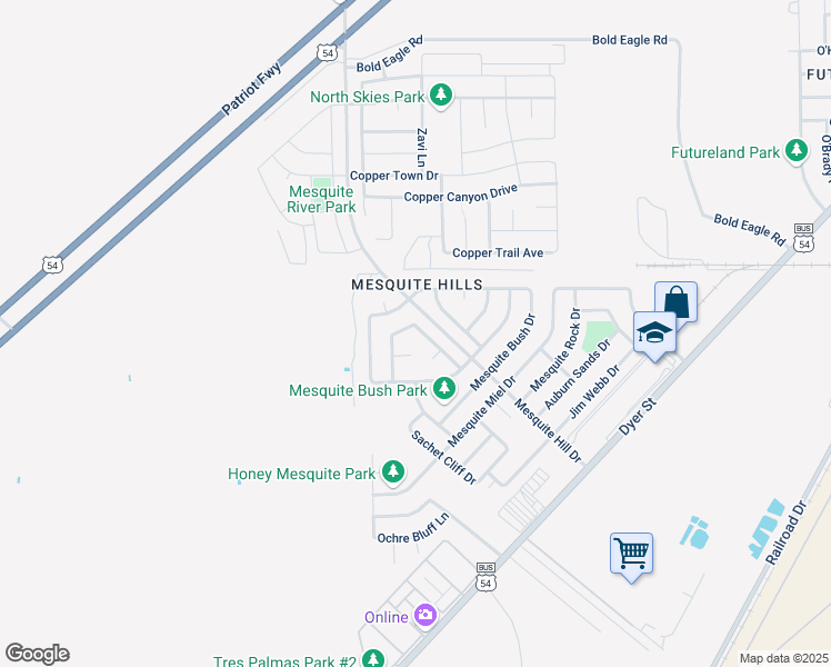 map of restaurants, bars, coffee shops, grocery stores, and more near 11808 Daplin Way in El Paso