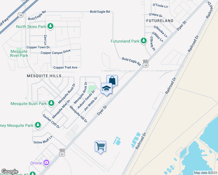 map of restaurants, bars, coffee shops, grocery stores, and more near 11968 Jim Webb Drive in El Paso