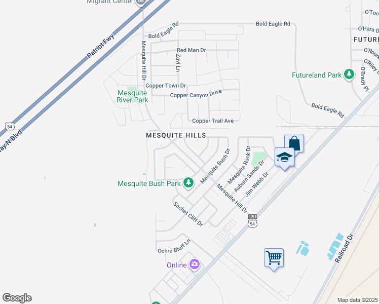 map of restaurants, bars, coffee shops, grocery stores, and more near 7128 Mesquite Tree Lane in El Paso
