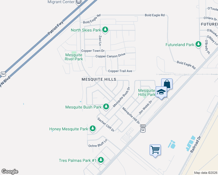 map of restaurants, bars, coffee shops, grocery stores, and more near 11972 Java Sun Place in El Paso