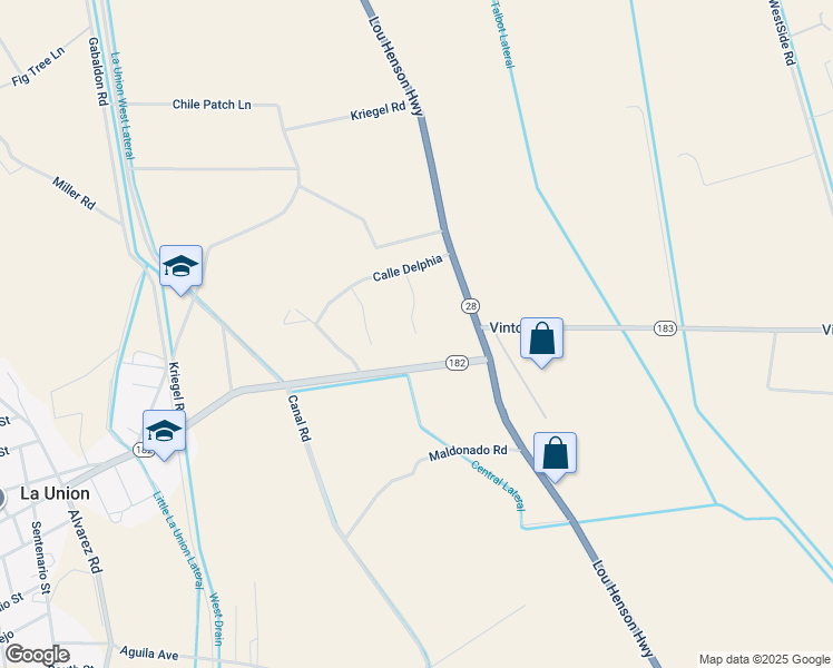 map of restaurants, bars, coffee shops, grocery stores, and more near 199 Calle Pequena in Anthony