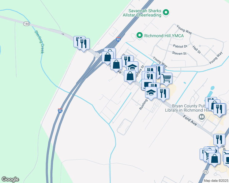map of restaurants, bars, coffee shops, grocery stores, and more near 160 Camellia Street in Richmond Hill