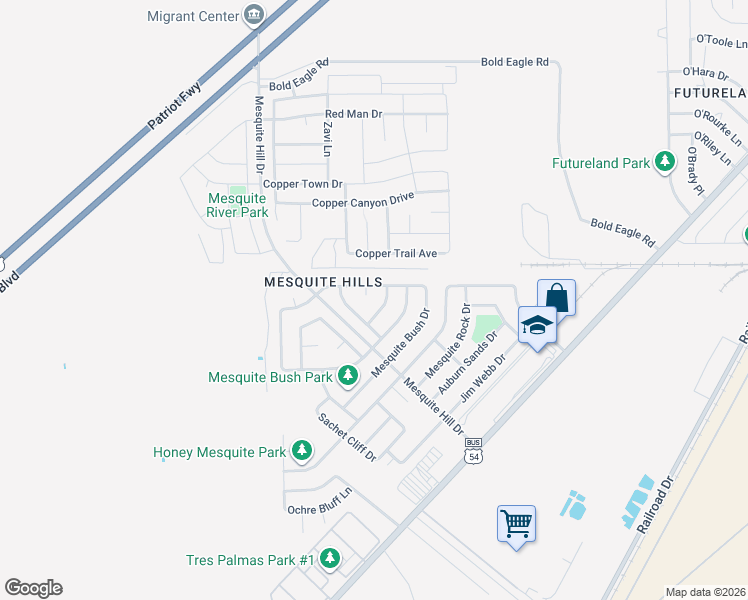 map of restaurants, bars, coffee shops, grocery stores, and more near 11972 Java Sun Place in El Paso