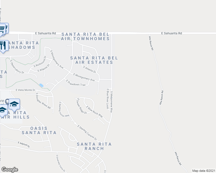 map of restaurants, bars, coffee shops, grocery stores, and more near 384 South Blue River Loop in Vail