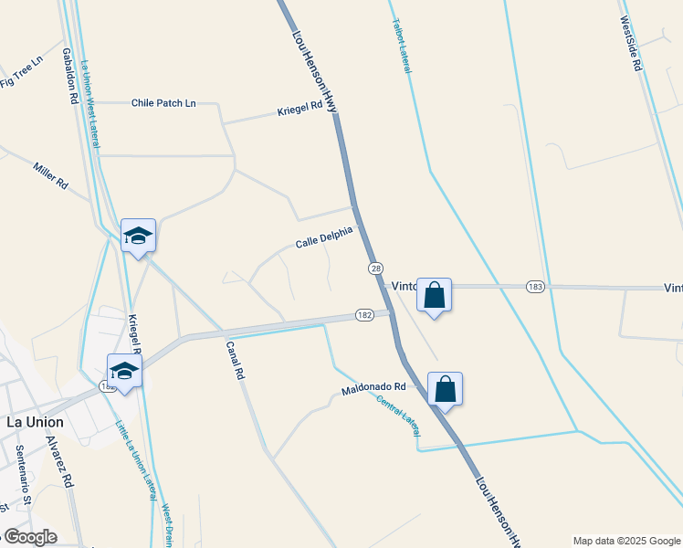 map of restaurants, bars, coffee shops, grocery stores, and more near 199 Calle Pequena in Anthony