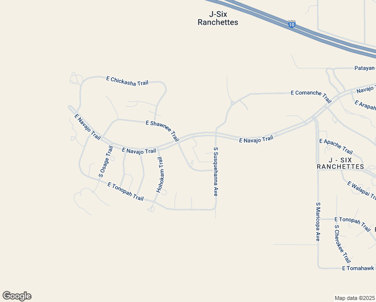 map of restaurants, bars, coffee shops, grocery stores, and more near 24530 East Navajo Trail in Benson