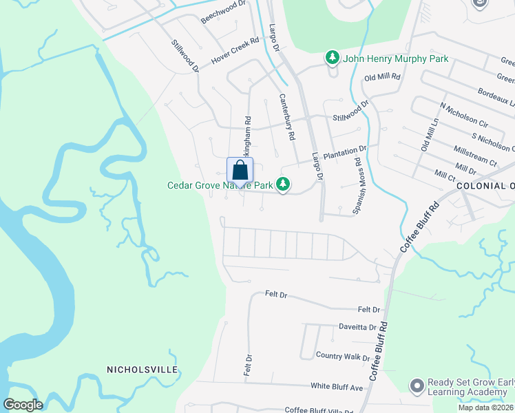 map of restaurants, bars, coffee shops, grocery stores, and more near 5 Chesterfield Court in Savannah