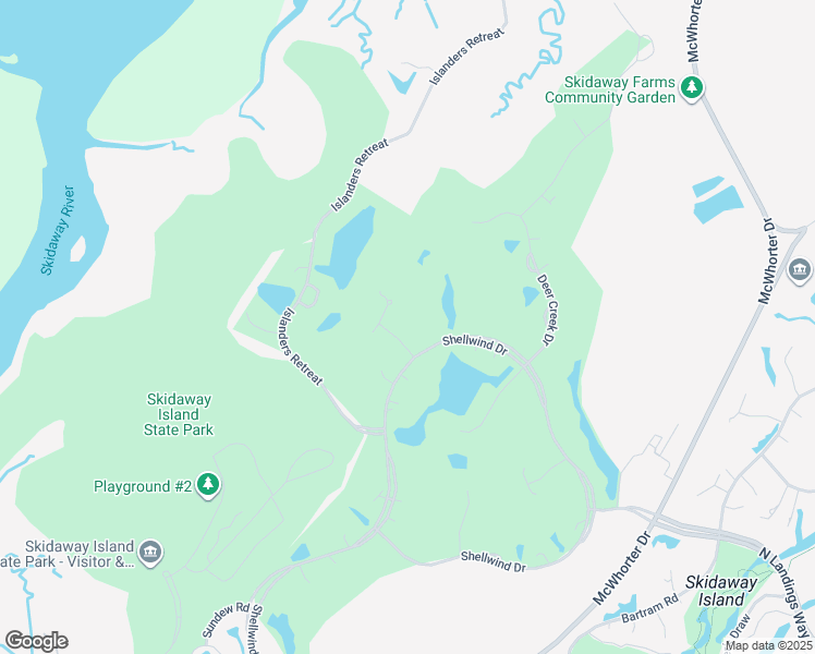 map of restaurants, bars, coffee shops, grocery stores, and more near 3 Cedar Marsh Retreat in Savannah