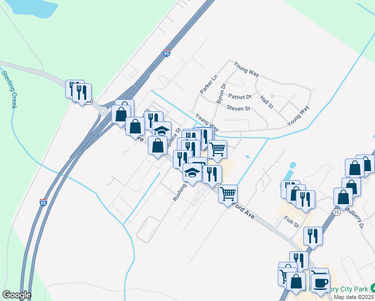 map of restaurants, bars, coffee shops, grocery stores, and more near 72 Richmond Way in Richmond Hill